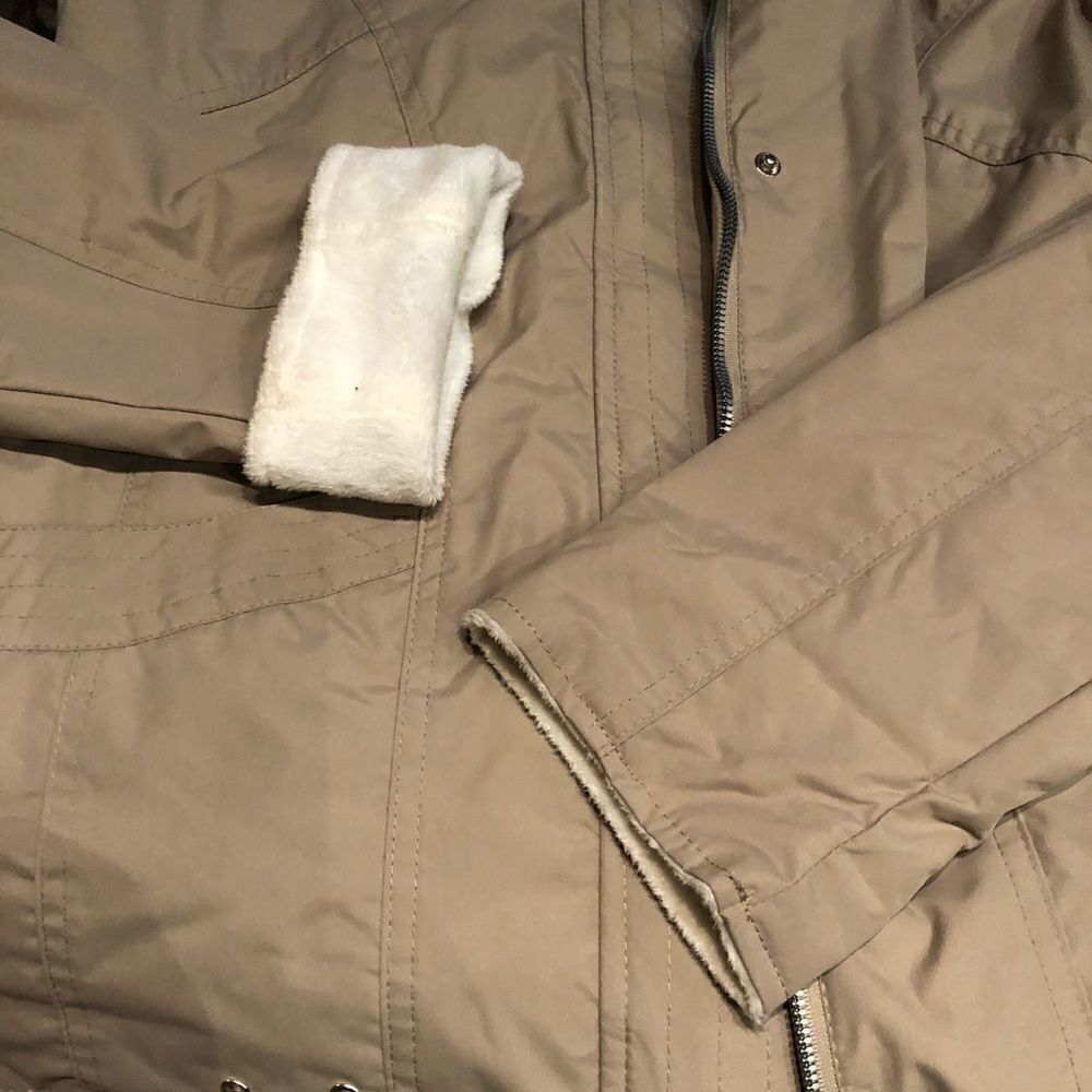 Free Country Reversible Jacket Tan/White Small - Picture 7 of 9